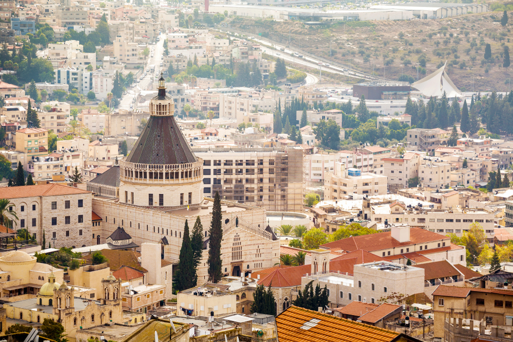 Basilica,Of,Announciation,In,Nazareth,,Israel,.